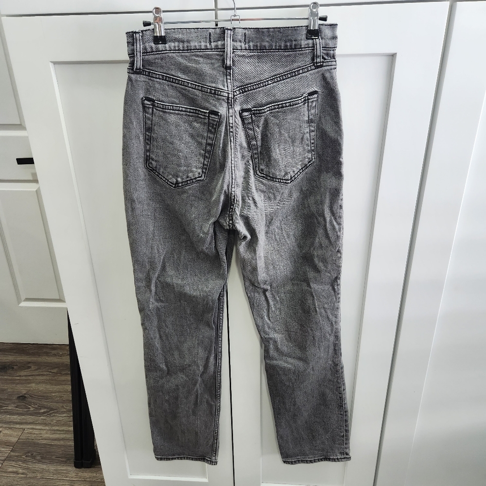 Abercrombie & Fitch The Ankle Straight Ultra High Rise Jeans Gray Wash Size 26 - Picture 7 of 9
